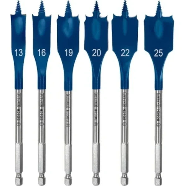 Selfcut Speed Spade Wood Flat Drill Bit Set (6 Pieces)
